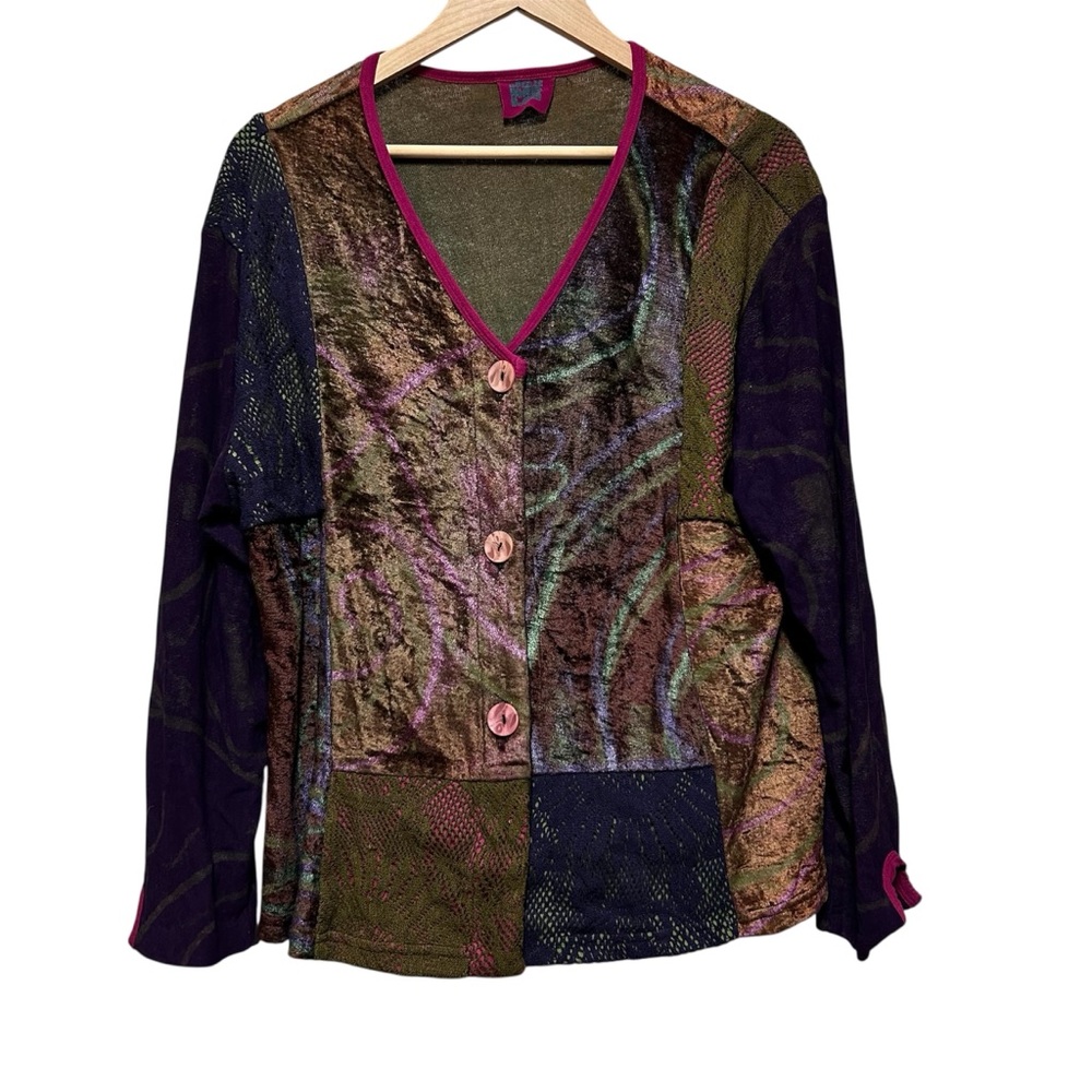 JG’s Mad Lab Multicolor Button-Up Cardigan
